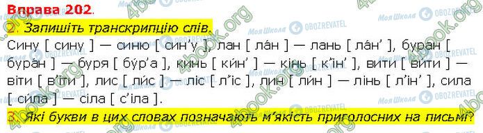 ГДЗ Українська мова 5 клас сторінка 202