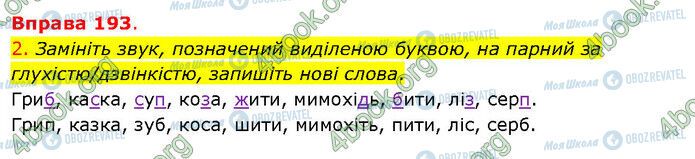 ГДЗ Українська мова 5 клас сторінка 193