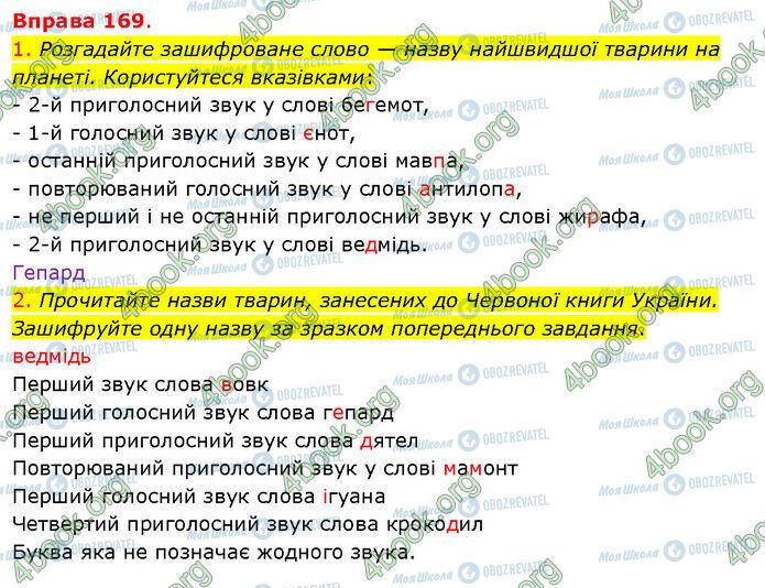 ГДЗ Українська мова 5 клас сторінка 169