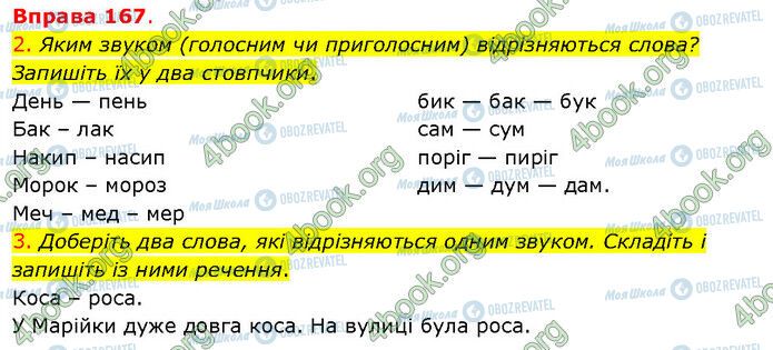 ГДЗ Українська мова 5 клас сторінка 167