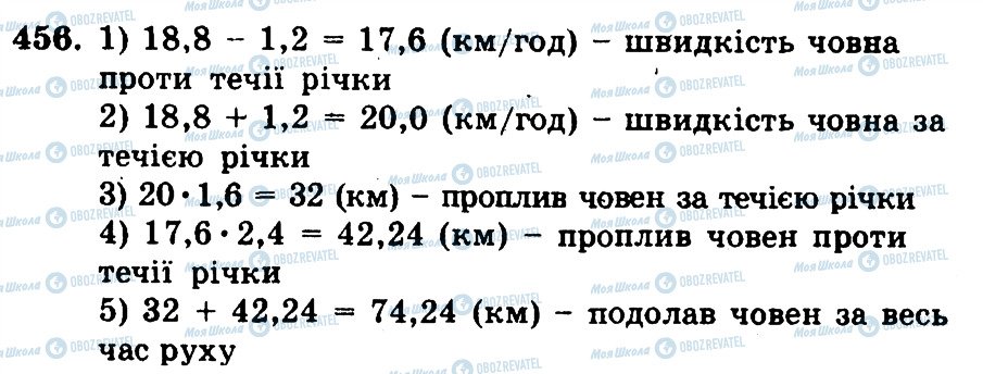 ГДЗ Математика 5 клас сторінка 456