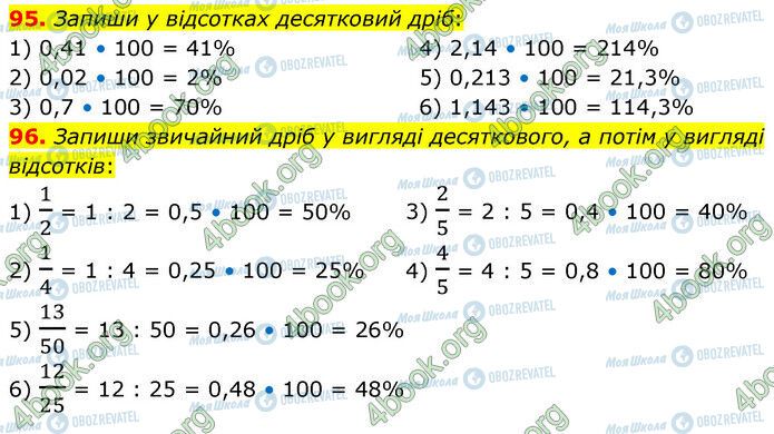 ГДЗ Математика 6 класс страница 95-96