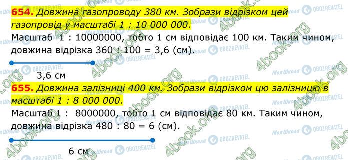 ГДЗ Математика 6 клас сторінка 654-655