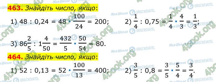 ГДЗ Математика 6 класс страница 463-464