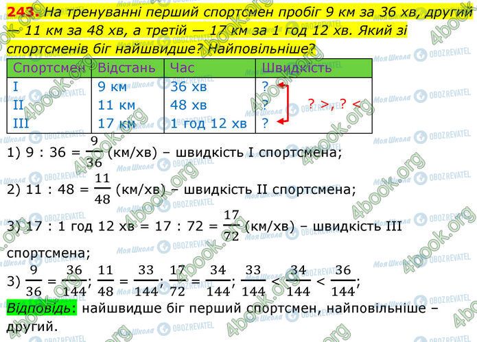 ГДЗ Математика 6 класс страница 243