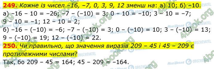 ГДЗ Математика 6 класс страница 249-250