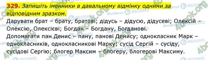 ГДЗ Українська мова 6 клас сторінка 329