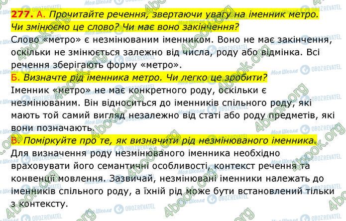 ГДЗ Українська мова 6 клас сторінка 277