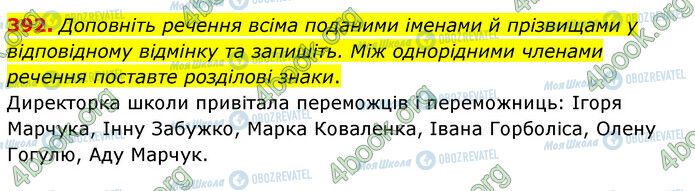 ГДЗ Українська мова 6 клас сторінка 392