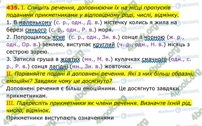 ГДЗ Українська мова 6 клас сторінка 435