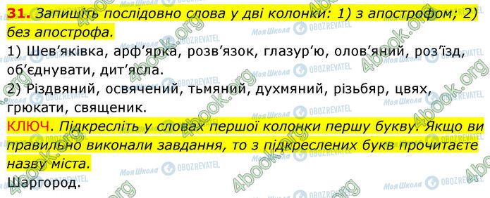 ГДЗ Українська мова 6 клас сторінка 31