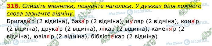 ГДЗ Українська мова 6 клас сторінка 316