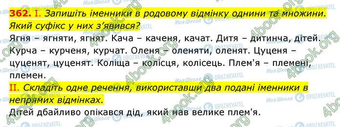 ГДЗ Українська мова 6 клас сторінка 362