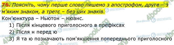 ГДЗ Українська мова 6 клас сторінка 76