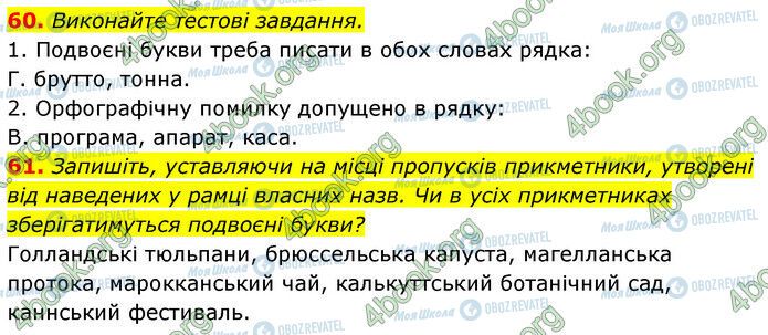 ГДЗ Українська мова 6 клас сторінка 60-61