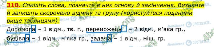 ГДЗ Українська мова 6 клас сторінка 310