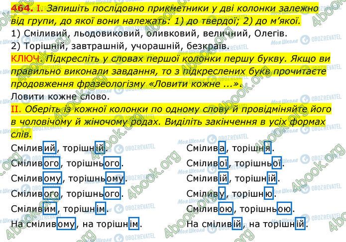 ГДЗ Укр мова 6 класс страница 464