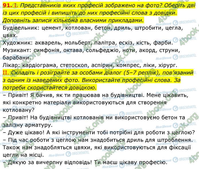 ГДЗ Українська мова 6 клас сторінка 91