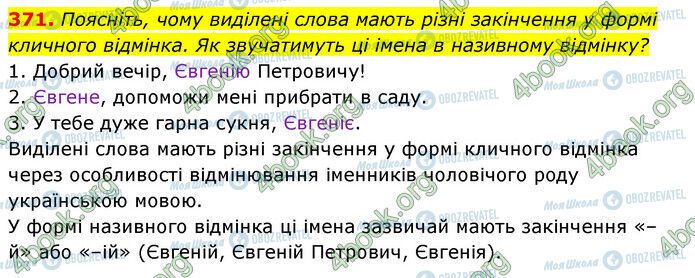 ГДЗ Українська мова 6 клас сторінка 371