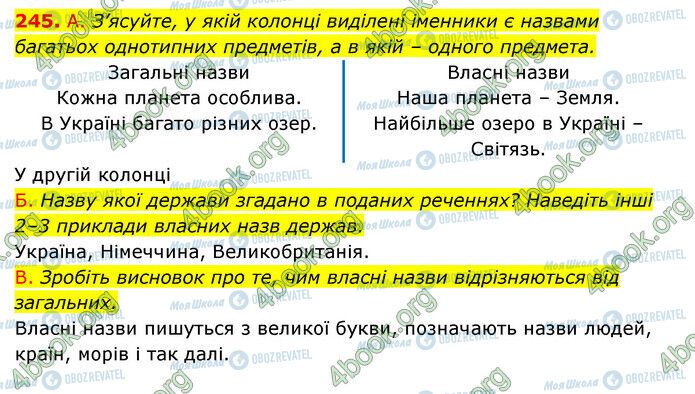 ГДЗ Українська мова 6 клас сторінка 245