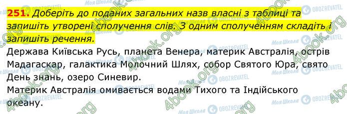 ГДЗ Українська мова 6 клас сторінка 251