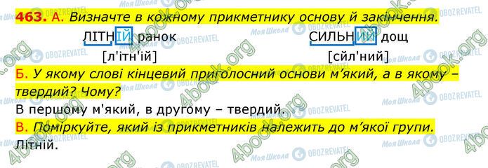 ГДЗ Українська мова 6 клас сторінка 463