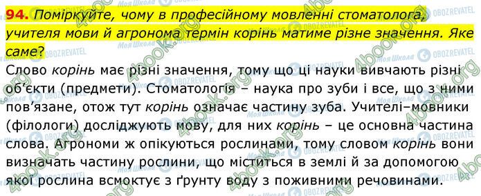 ГДЗ Українська мова 6 клас сторінка 94