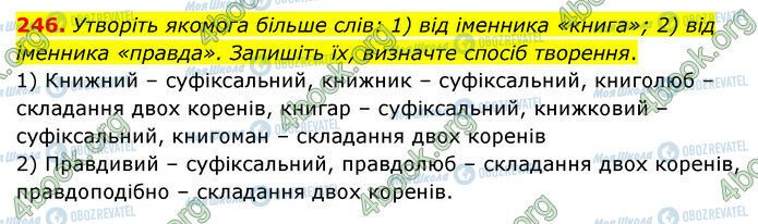 ГДЗ Українська мова 6 клас сторінка 246