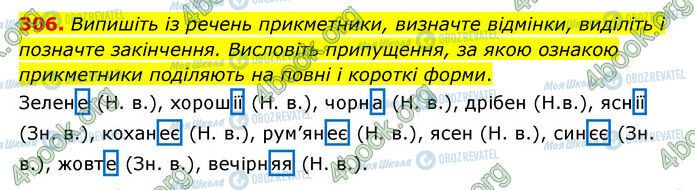 ГДЗ Українська мова 6 клас сторінка 306