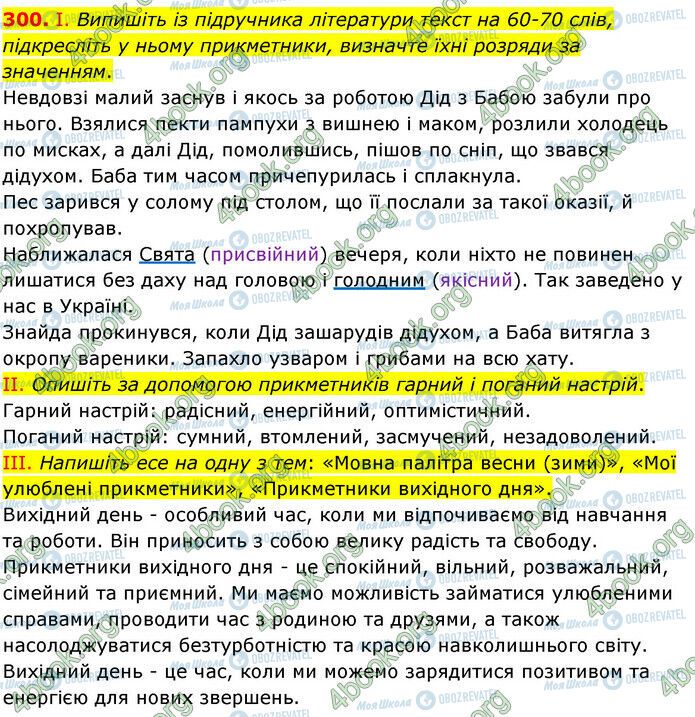 ГДЗ Українська мова 6 клас сторінка 300