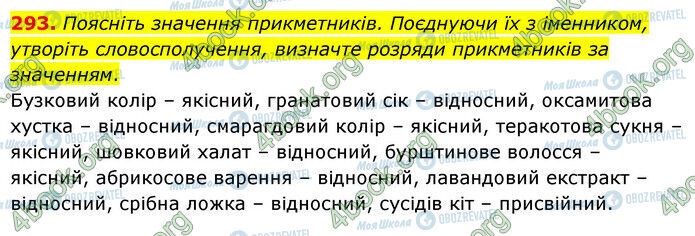 ГДЗ Українська мова 6 клас сторінка 293