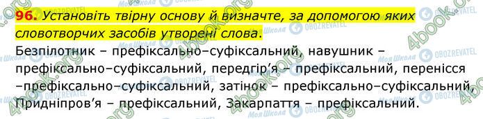 ГДЗ Українська мова 6 клас сторінка 96