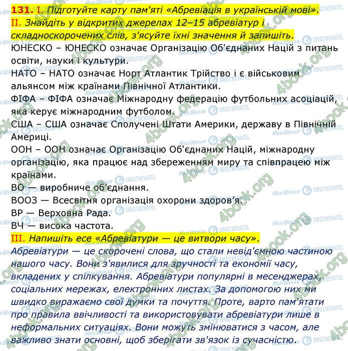 ГДЗ Українська мова 6 клас сторінка 131