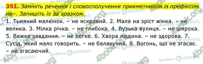 ГДЗ Українська мова 6 клас сторінка 351