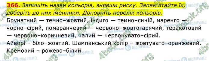 ГДЗ Українська мова 6 клас сторінка 366