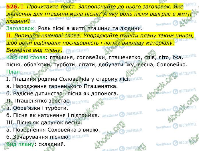 ГДЗ Українська мова 6 клас сторінка 526