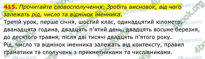 ГДЗ Українська мова 6 клас сторінка 415