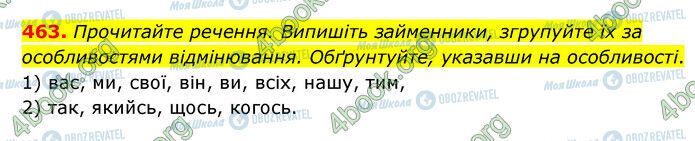 ГДЗ Українська мова 6 клас сторінка 463