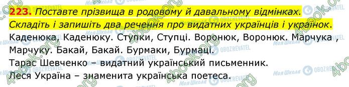 ГДЗ Українська мова 6 клас сторінка 223