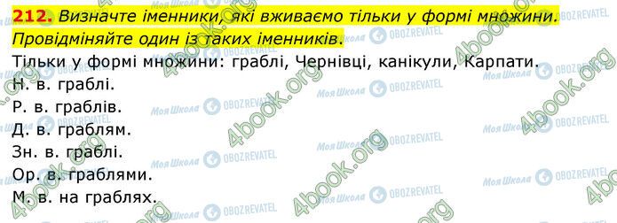 ГДЗ Українська мова 6 клас сторінка 212