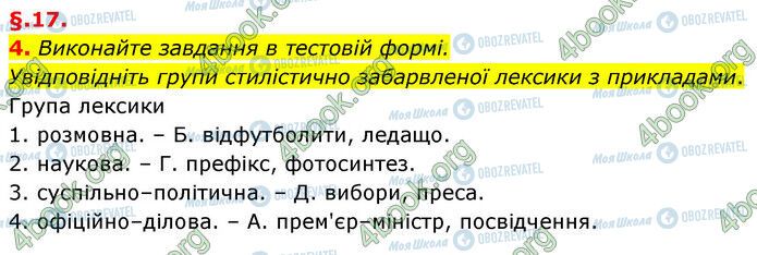 ГДЗ Українська мова 6 клас сторінка §17 (4)