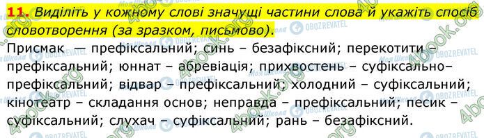 ГДЗ Українська мова 6 клас сторінка §30 (11)