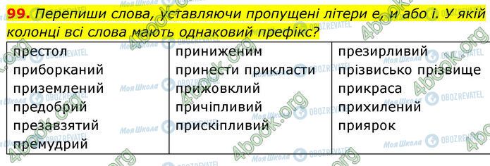 ГДЗ Українська мова 6 клас сторінка 99