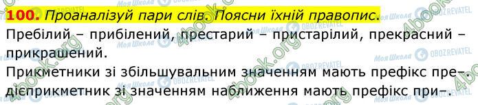 ГДЗ Українська мова 6 клас сторінка 100