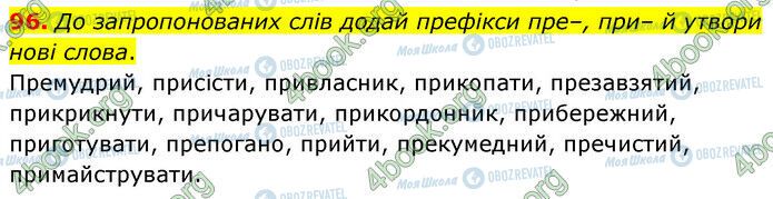 ГДЗ Українська мова 6 клас сторінка 96