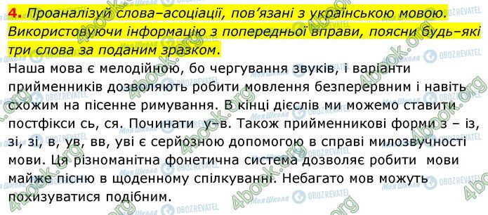 ГДЗ Українська мова 6 клас сторінка 4