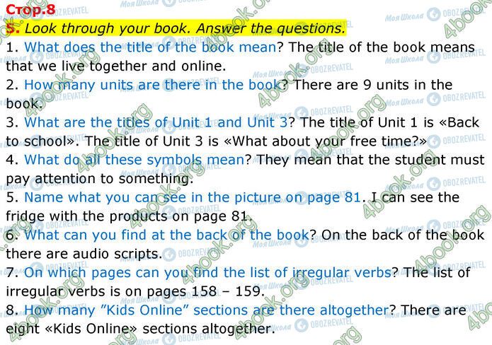 ГДЗ Английский язык 6 класс страница Стр.8 (5)