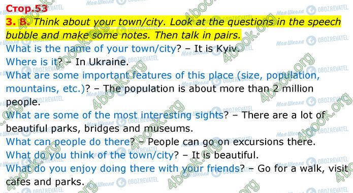 ГДЗ Англійська мова 6 клас сторінка Стр.53 (3-B)