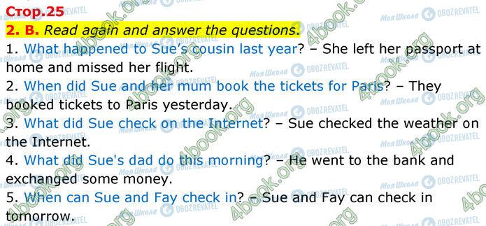 ГДЗ Англійська мова 6 клас сторінка Стр.25 (2-B)