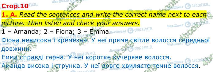 ГДЗ Англійська мова 6 клас сторінка Стр.10 (1)